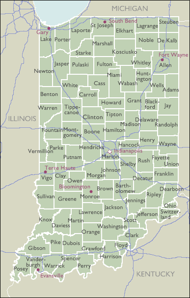 County Zip Code Maps Of Indiana Deliverymaps